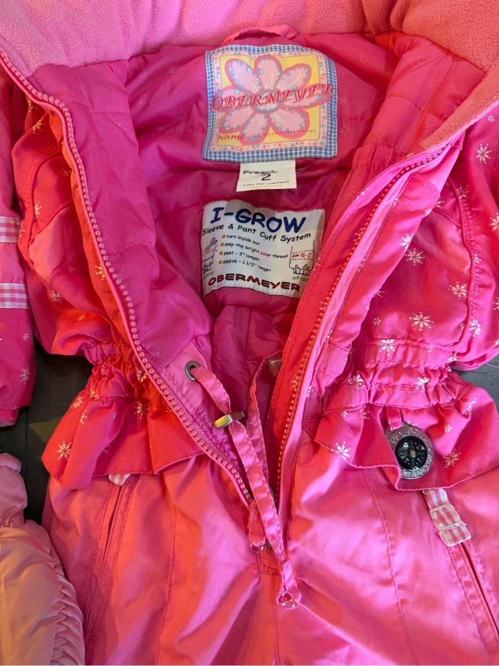 Obermeyer Pink One-Piece snowsuit